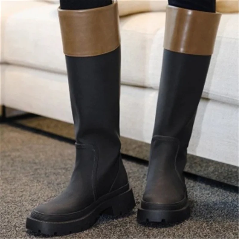 

Модные Дизайнерские Сапоги до колена для снежной погоды, оксфорды на платформе, гладиаторы, мотоциклетная обувь, зима 2021, женские теплые сап...