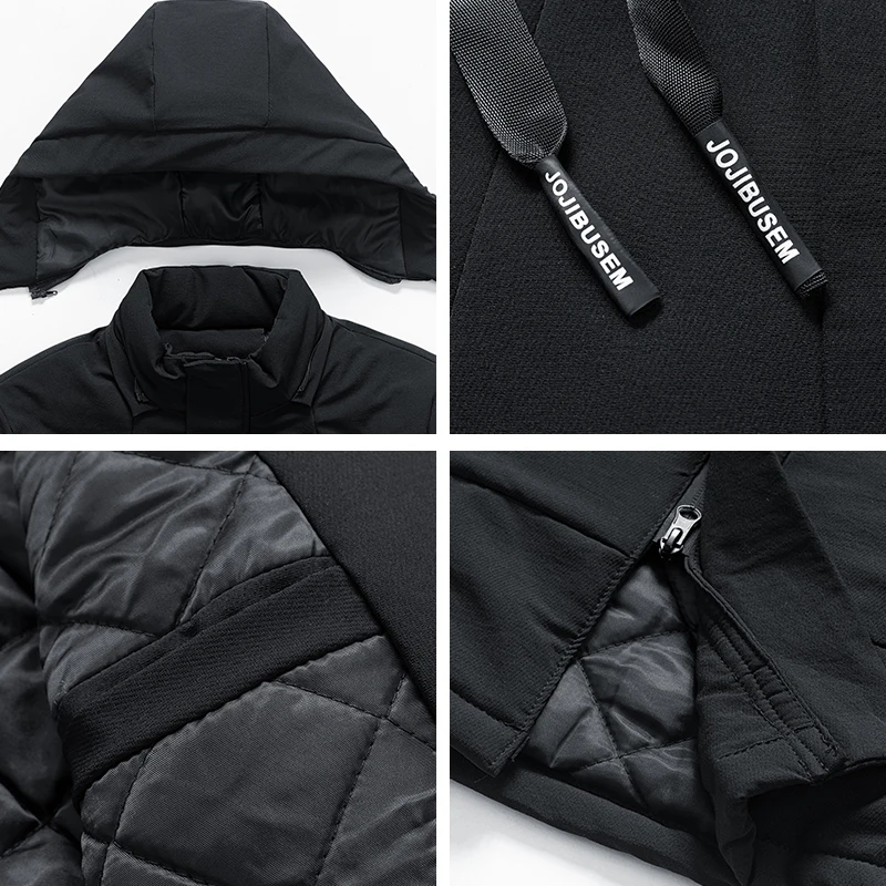 Men 2021 Winter New Plus Long Warm Thick Windproof Parkas Jacket Coat Men Autumn Outwear Outfits Classic Hood Pocket Parka Men