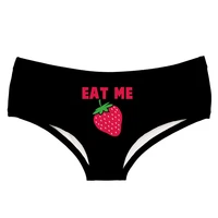 deanfire super soft women 3d panties underwear eat strawberry print kawaii push up sexy briefs lingerie thong for female