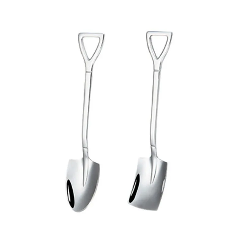 

304 Stainless steel Coffee Spoon Shovel Dessert spoon Set Creative teaspoon Christmas Gift Tableware