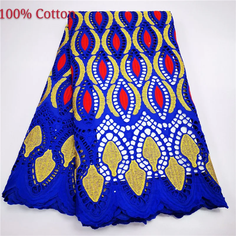 

5 yard Swiss lace fabric 2020 latest heavy beaded embroidery African cotton fabrics Swiss voile lace popular Dubai style y83-48