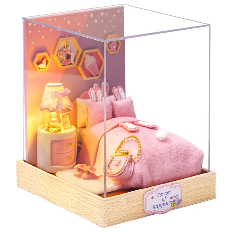 

DIY кукольные домики игрушка миниатюрный 3D кукольный домик деревянный кукольный домик мебельный набор игрушки для детей Подарки QT028 сердце в...