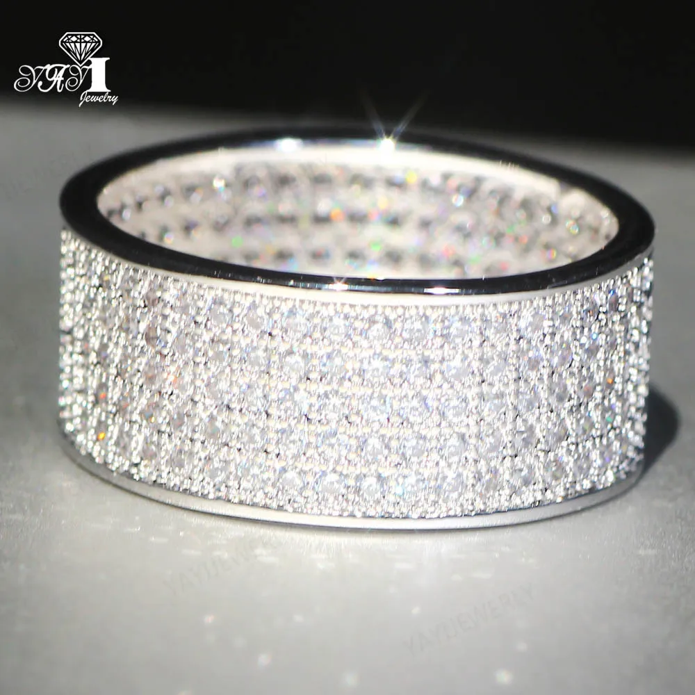 Ювелирные изделия YaYI Мода Принцесса 7.6CT серебро белый циркон Цвет обручальные