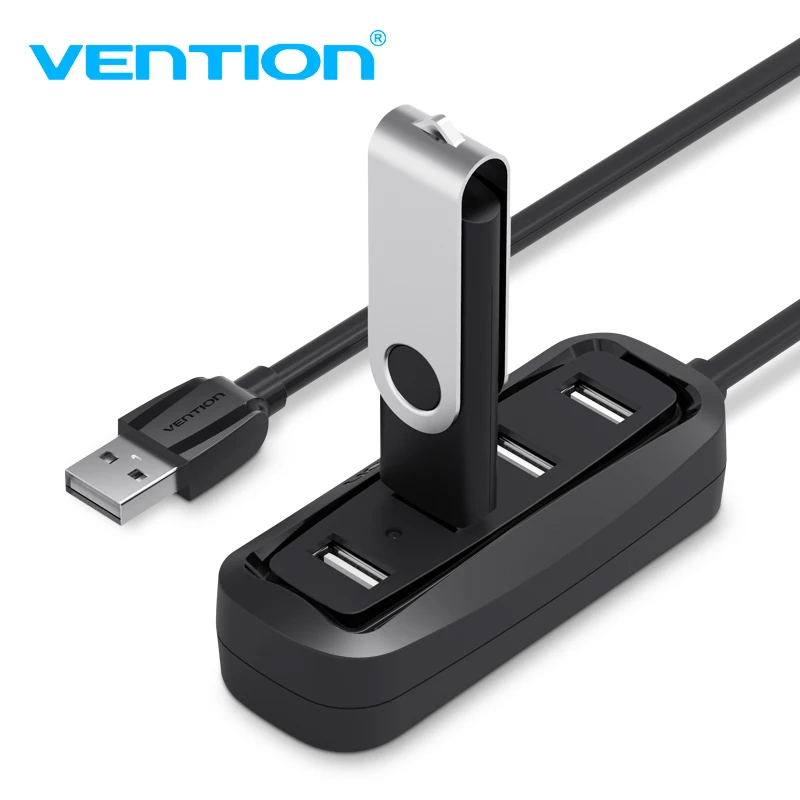 Vention USB концентратор USB 3,0 4 порта портативный OTG концентратор 480 Мбит/с USB разветвитель с светодиодный лампой для Apple Macbook ноутбук планшет USB 2,0 концентратор