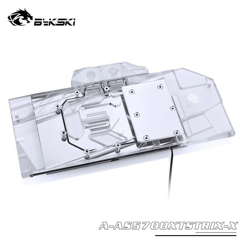 Bykski полное покрытие графическая карта блок водяного охлаждения для Rog Strix Rx5700xt O8G