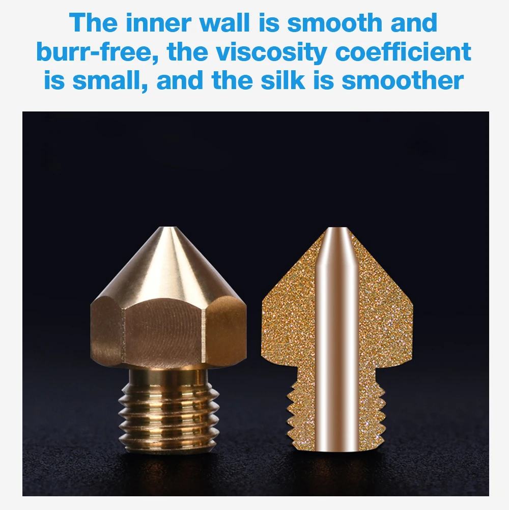 GmFive CR-10S Pro Brass Nozzle Hotend 0.2/0.4/0.6/0.8MM J-head 1.75MM Filament cr10S PRO Ender3 M6 Thread For 3D Printer