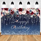 Фон для свадебной фотосъемки с изображением голубых и серебряных точек и розовых цветов для фотостудии