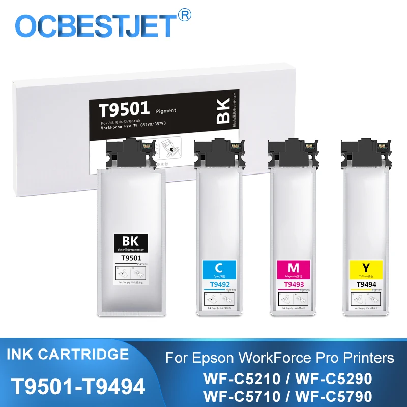 

T9501 T9492 T9493 T9494 Ink Cartridge With Pigment Ink For Epson WorkForce Pro WF-C5790DWF WF-C5710DWF WF-C5290DW WF-C5210DW