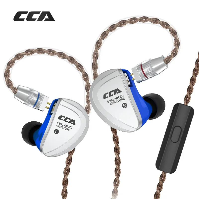 

CCA C16 Headset 8BA Drive Units HIFI Monitoring In Ear Earphones Headset With Detachable 2 PIN Cable