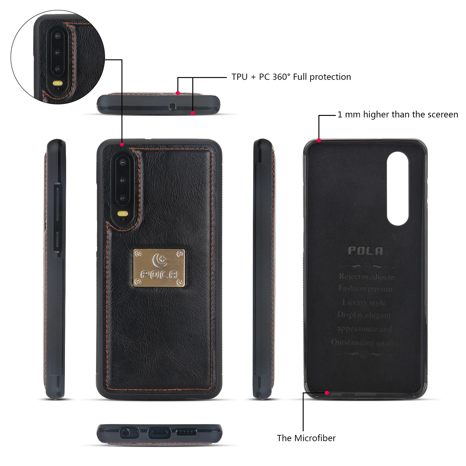 Чехол для телефона Funda 2020 Huawei P30 роскошный кожаный чехол кошелек с отделением карт