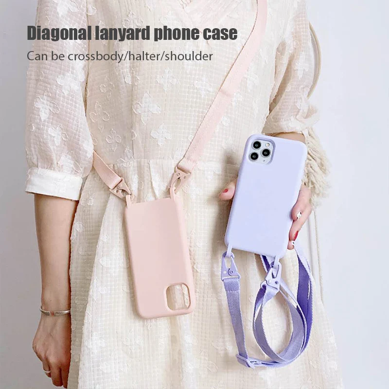 Однотонный чехол со шнурком для iphone 11 12 Xs Pro Max мини Плетеный тканевый с веревкой и