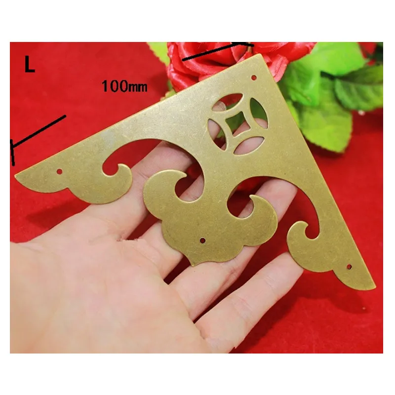 1 шт. винтажный филигранный треугольный латунный кабошон старинное украшение с