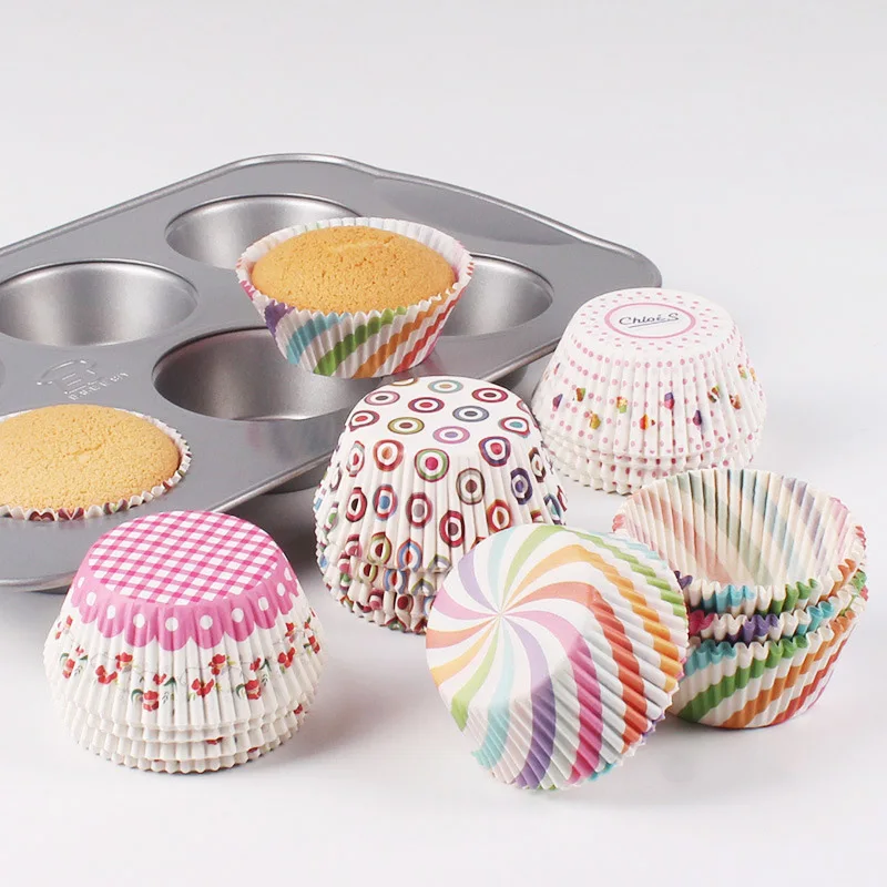 100 шт чашки для выпечки бумажные стаканчики торта маленькая коробка пирожных