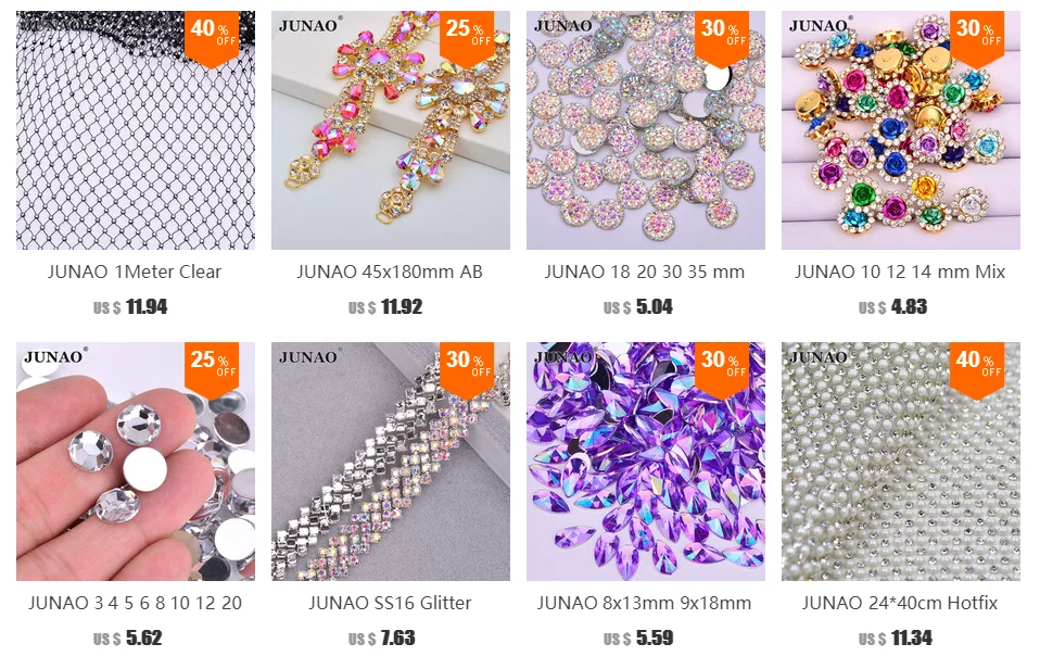 JUNAO 45cm Sewing Crystal AB Rhinestones Fringe Chain Glass Stones Tassel Metal Trim Crystal Applique Strass Tape for Dress DIY