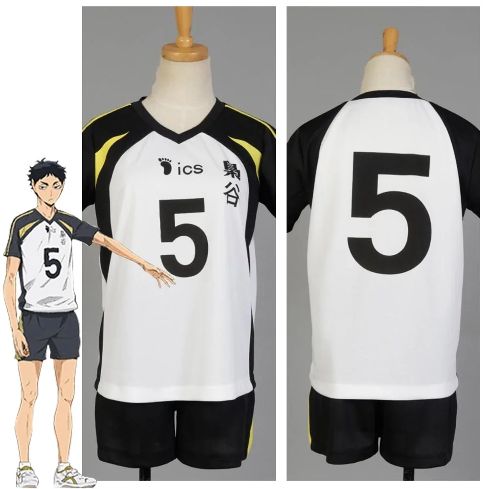 CVVK Anime Haikyuu!! Fukurodani Bokuto Koutarou Akaashi Keiji Uniform T-shirt Shorts Cosplay Costume Haikiyu Jersey Sportswear |