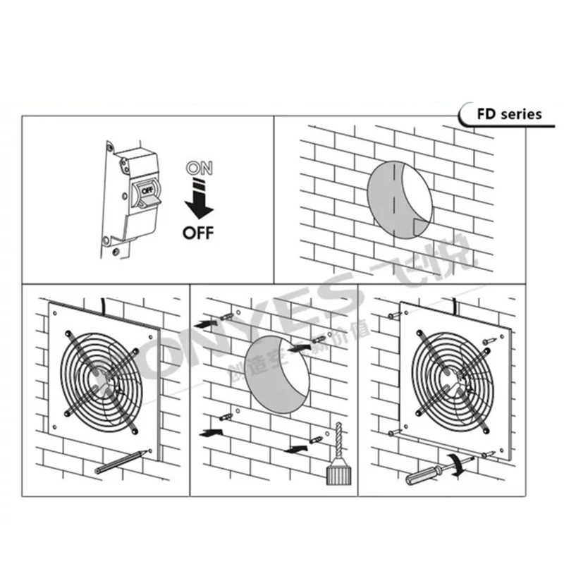 6 Inch 40w 220v High Speed Exhaust Fan Blower Toilet Kitchen Bathroom Hanging Wall window Ventilator air Extractor Fans | Бытовая