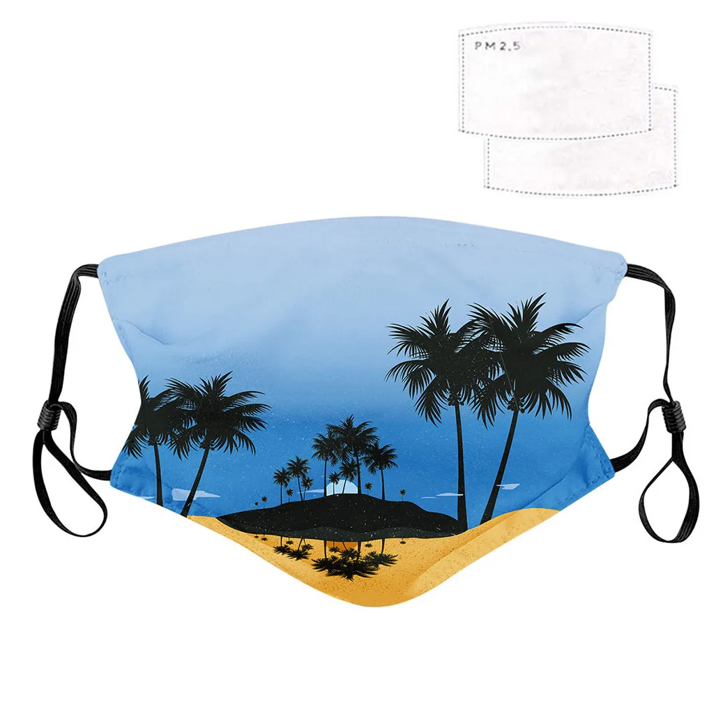 Летняя Модная хлопковая тканевая смываемая маска для лица мужская и женская