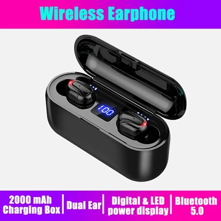 Black OLLIVAN TWS 5,0 10D стерео настоящие беспроводные наушники водонепроницаемые Bluetooth наушники с двойным микрофоном для iPhone Xiaomi huawei - Цвет: Black
