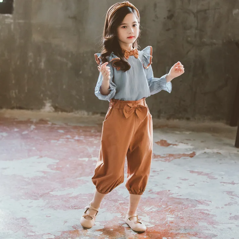 Детская одежда комплект одежды для маленьких девочек 2021 платье с длинными