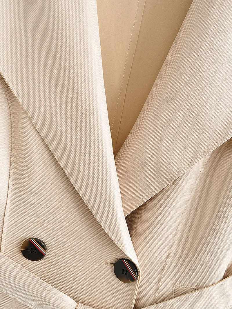 

CINESSD Women 2020 Autumn Winter Classic Double Breasted Trench Coat Female Casual Slim Long Windbreaker Business Outwear With