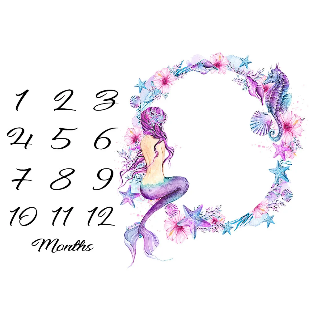 

Rabbit Hedgehog Animal Pattern Infant Baby Milestone Photo Props Background Blankets Backdrop Cloth Calendar Photo Accessories