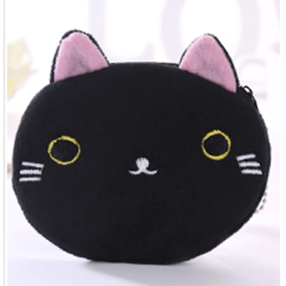 1 шт., 6 цветов, Kawaii Cat, кошелек для монет на молнии, высокое качество, сумка для хранения денег, 10 см, брелок, Подарочный кошелек, мини-карман, сумка для монет