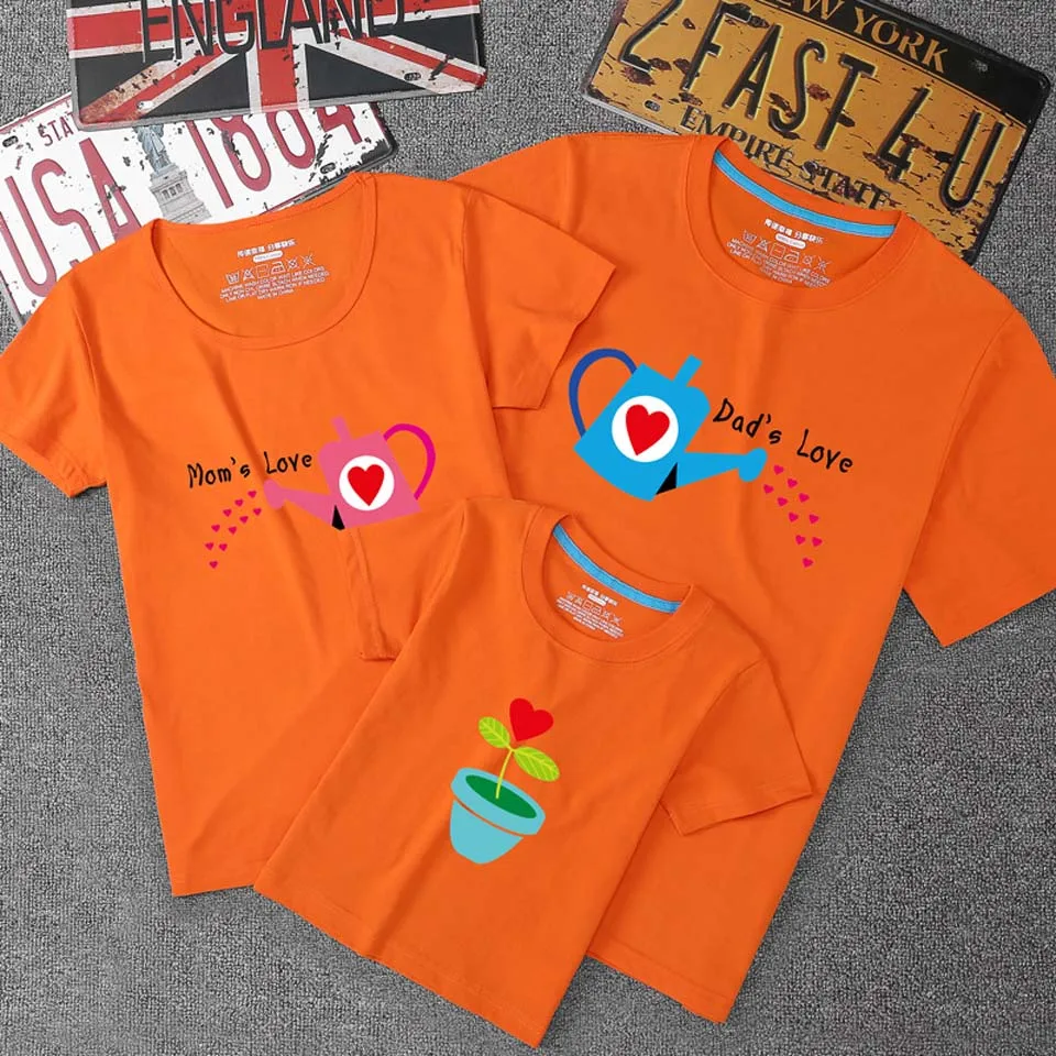

Summer Family Matching Clothes Family Look Mommy And Me Clothes Matching Family Outfits Daughter Son Father Tops Short Sleeve