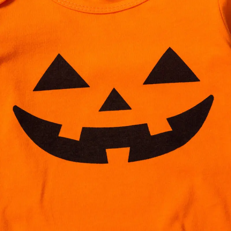 

Baby Girls Clothes Halloween Pumpkin Print Romper Tops Pants outfits costume