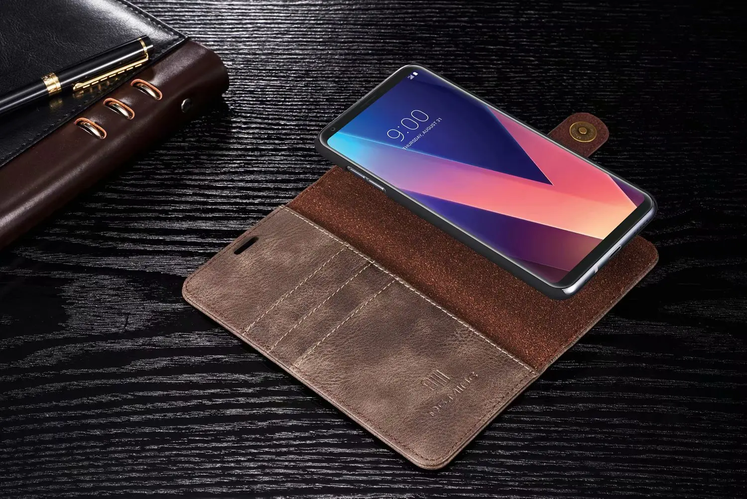 Чехол DG. MING из воловьей кожи в стиле ретро для LG V20 G6 V30 V30 plus, чехол для телефона s, съемный откидной Чехол-кошелек для LG G7 ThinQ