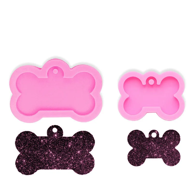 

DIY Crystal Epoxy Mold Size Bone Tag Keychain Mirror Silicone Mold For Resin