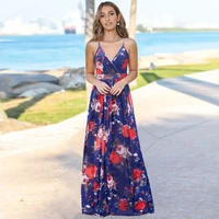 summer women dresses casual fashion ladies dresses sexy halter printed women dress slim fit lady long dress for daily wear beach
