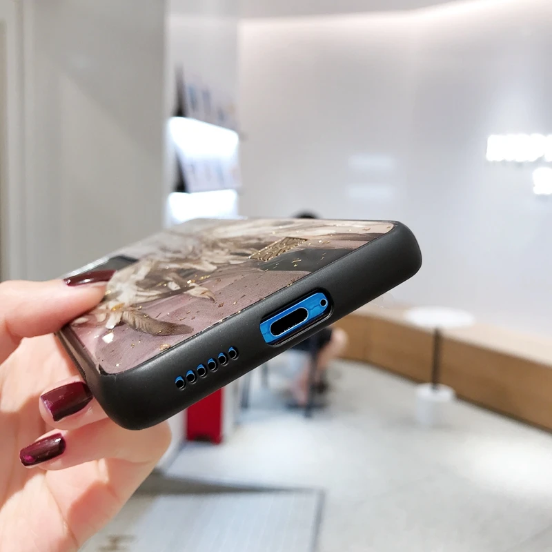 Чехол из мягкого силикона и ТПУ для Huawei P30 P40 Mate 30 Mate30 Pro Honor 20s 20 Lite чехол с золотыми