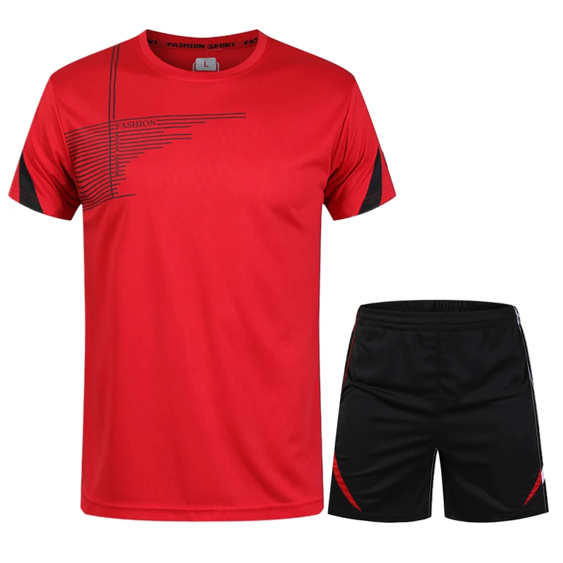 Мужской спортивный костюм для спортзала фитнеса дышащий комплект бега и мужской