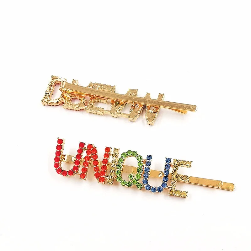 1 шт. Платье для девочек с буквенным принтом заколки волос украшением в виде