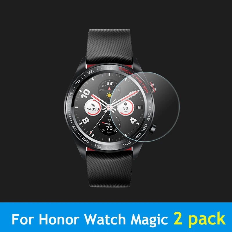 Transparent Закаленное стекло 9H для huawei watch GT/Watch 2 pro для Honor watch Magic/dream HD с защитой от царапин и отпечатков пальцев - Цвет: Transparent