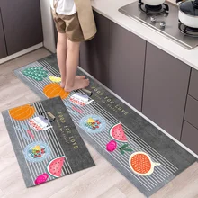 Alfombra con estampado 3D para suelo de cocina, alfombrilla Simple y moderna para sala de estar, baño, puerta, hogar, tira larga, 1 pieza (1)