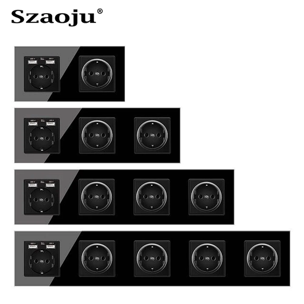 Настенная розетка Szaoju с двумя USB-портами настенное зарядное устройство 2 1 А