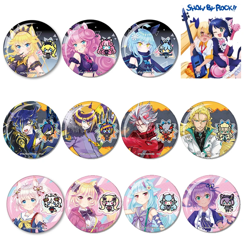 

Japan Anime SHOW BY ROCK!! Mashumairesh!! Howan Himeko Mashima Delmin Cosplay Badges Cartoon Garniture Bag DADGE Brooch Pin Toy