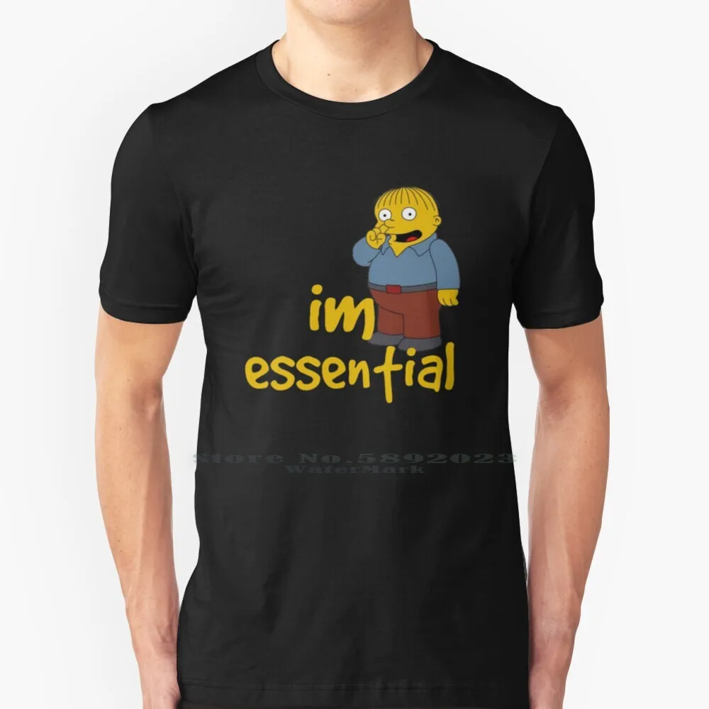 Смешная футболка Ralph Wiggum с надписью I'm Essential 100% чистый хлопок большой размер |