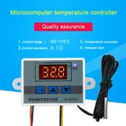 Мини-регулятор температуры с датчиком, XH-W3002-110 В, 220 В
