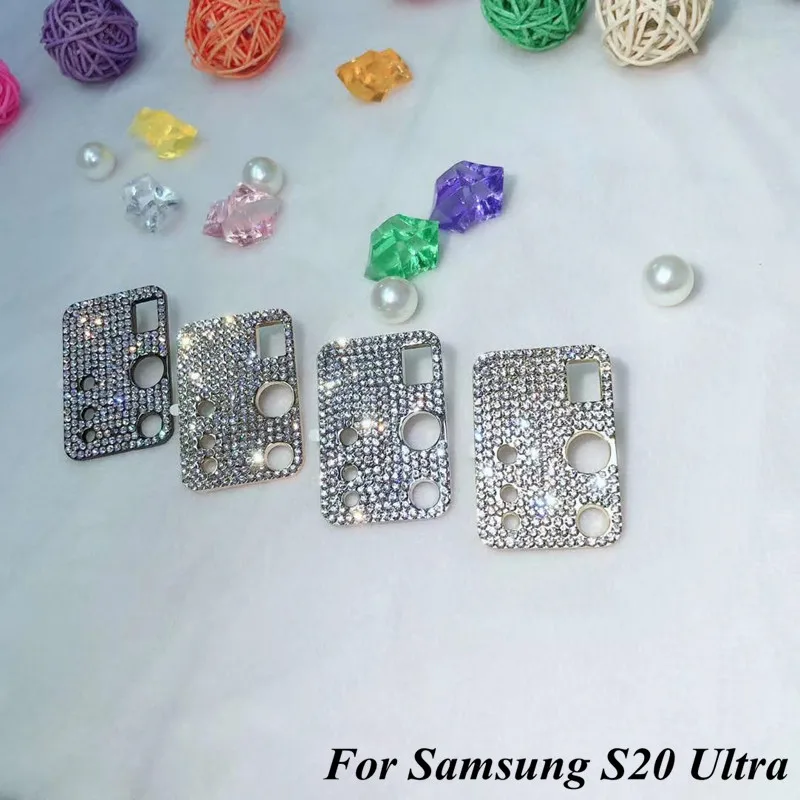 

Luxury 3D Rear Camera Protection for Samsung S20 Plus Ultra Crystal Glitter Diamond Fashion Bling Diamond Lens Film Protection