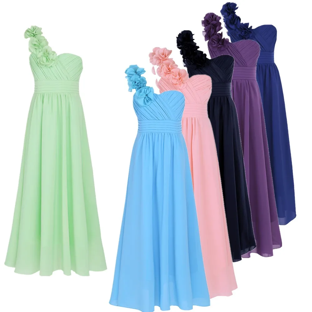 

2-14Y New Summer Flower Girls Party Dresses Kids Infant Girls Chiffon Flower Petals Tulle Dress Wedding Pageant Formal Dress