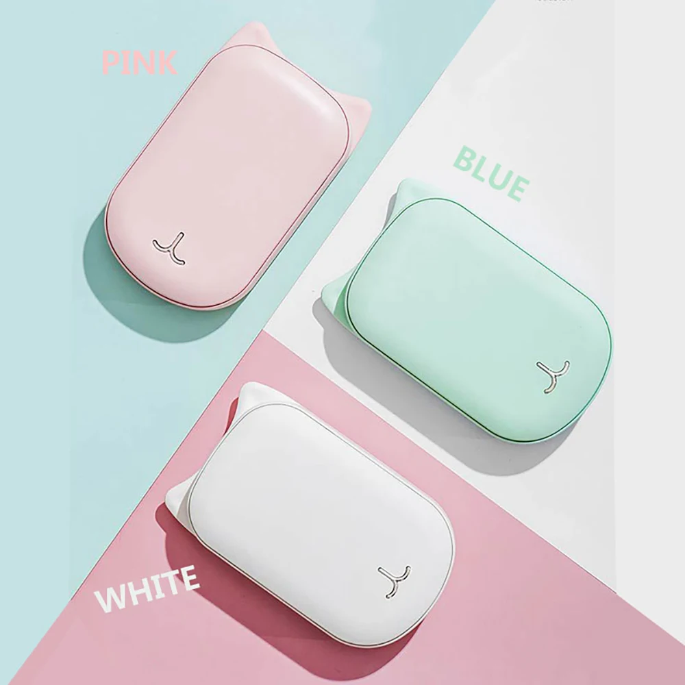 

Mini USB Rechargeable Hand Warmers Cute Cat Quick Electric Pocket Hand Warmer