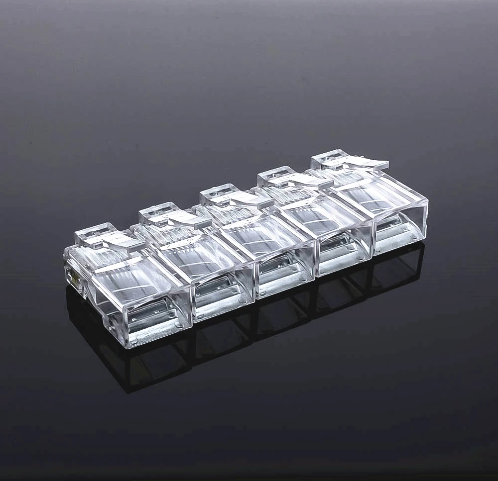 25 шт. CAT5 CAT5E RJ45 разъем Cat6 модульный Ethernet-кабель Разъем позолоченный Сеть разъемы