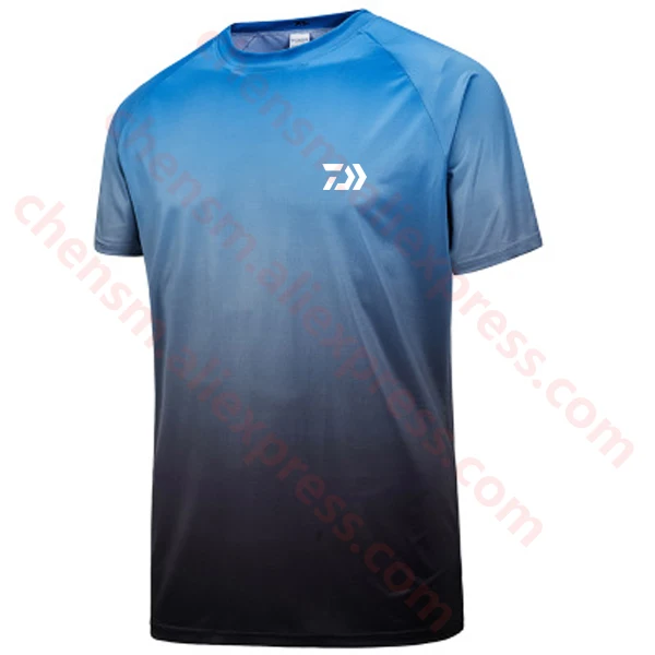 

DAIWA Clothes M~4XL Men Quick Drying Fishing Clothing T Shirt Breathable Fishing TShirt Ultrathin Short Sleeve Sunscreen Anti-UV