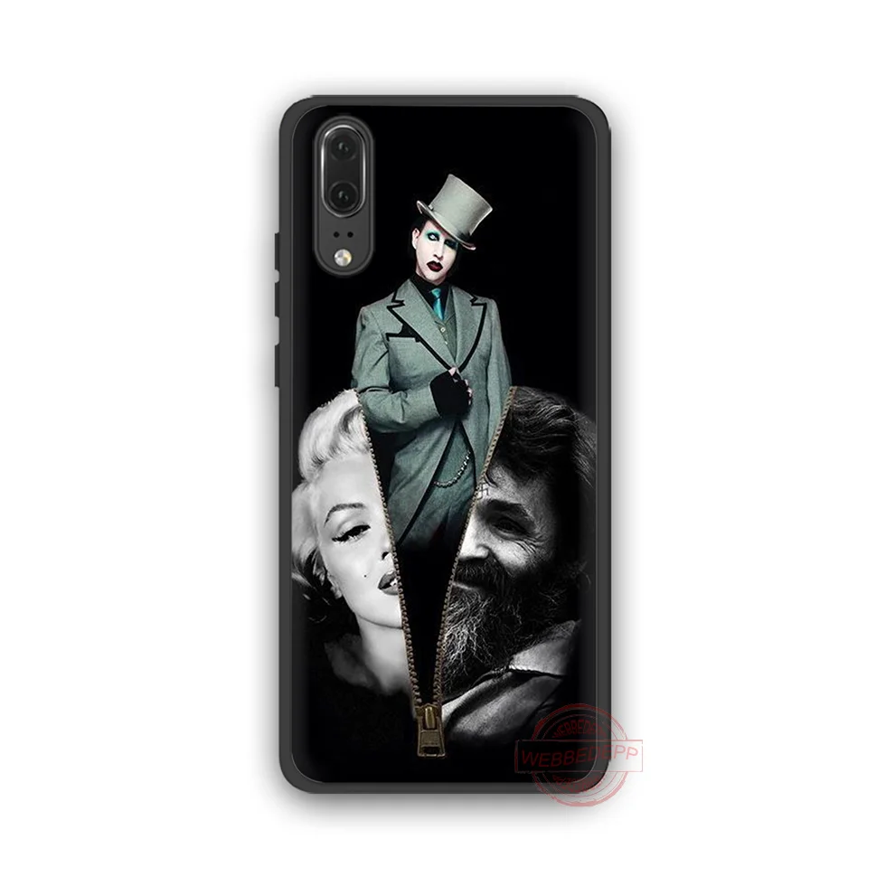 WEBBEDEPP Мэрилин Мэнсон Модный мягкий чехол для телефона Huawei P10 P20 P30 Lite Pro Y6 Y7 Prime 2018 Y9