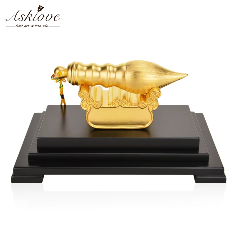 Asklove Feng Shui украшение ручки 24K золотой орнамент из фольги счастливое