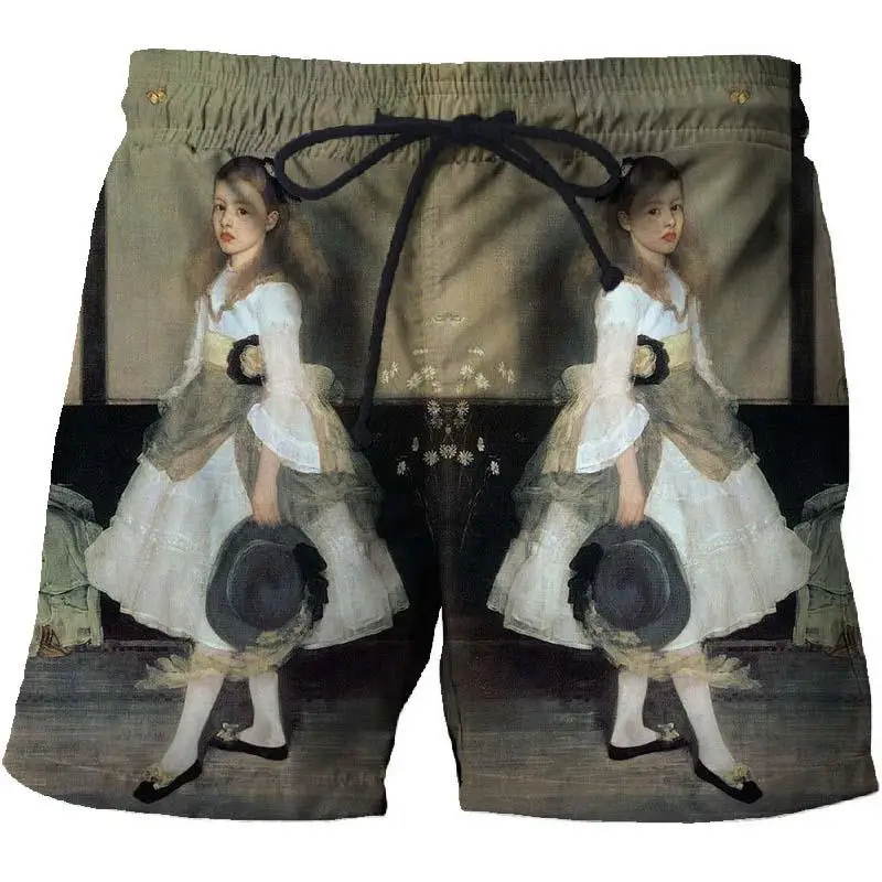 

World famous painting beach shorts men's casual streetwear shorts 3D printing sports swimwear pants men's board shorts