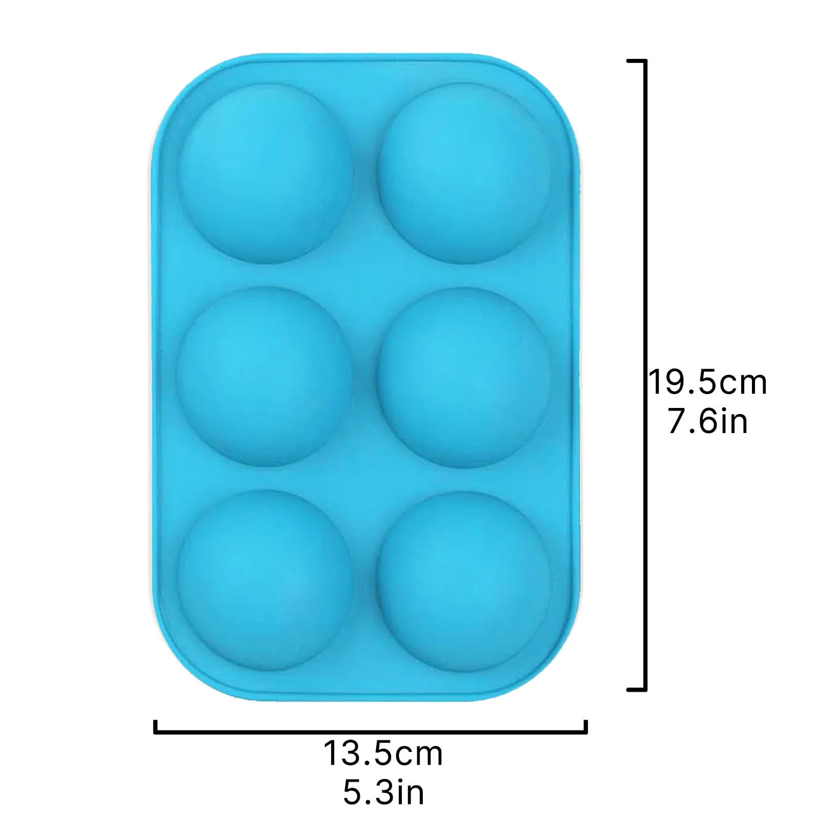 

6 Holes Silicone Baking Mold for Baking 3D Bakeware Chocolate Half Ball Sphere Mold Cupcake Cake DIY Muffin Kitchen Tool