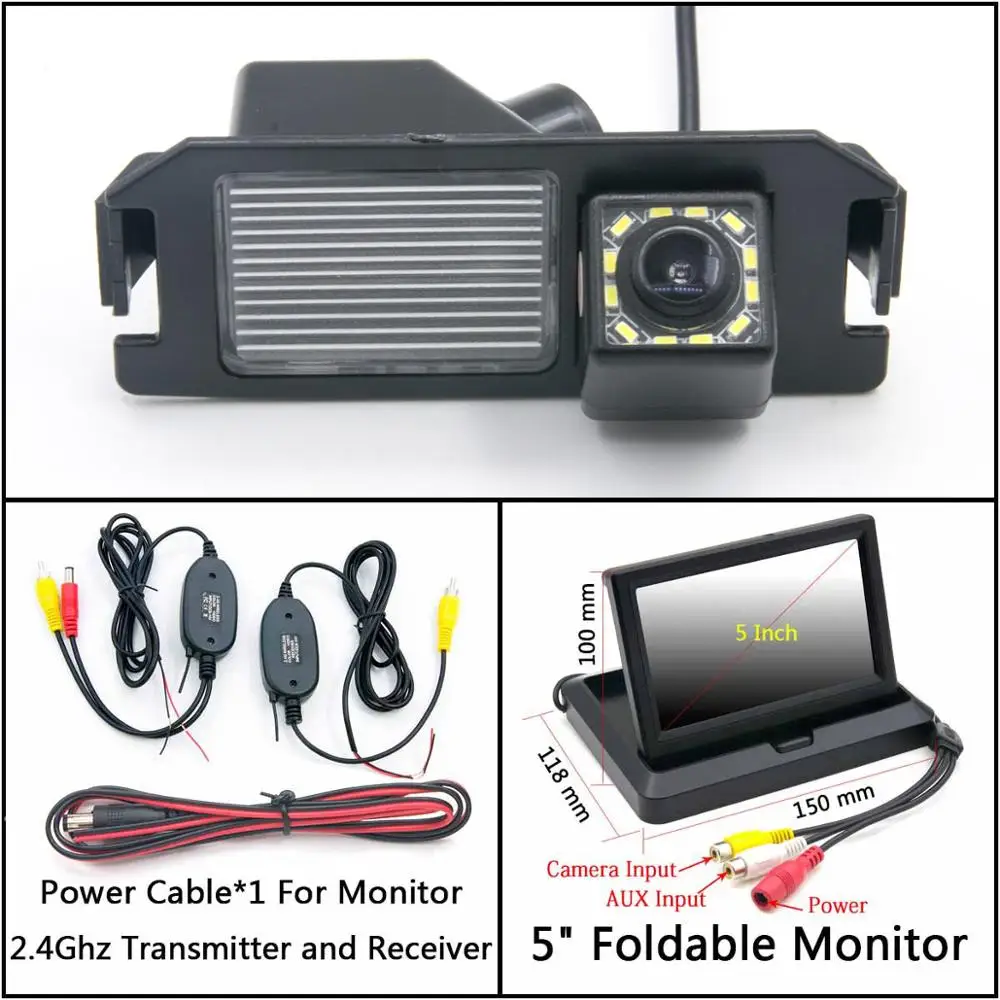 C Wireless 5 inch F 12 Светодиодный светильник заднего вида для kia plcanto Morning Rio 3 Soul MK1 MK2 Niro DE автомобильная парковочная камера заднего вида ночного видения - Название цвета: C Wireless 5 inch F